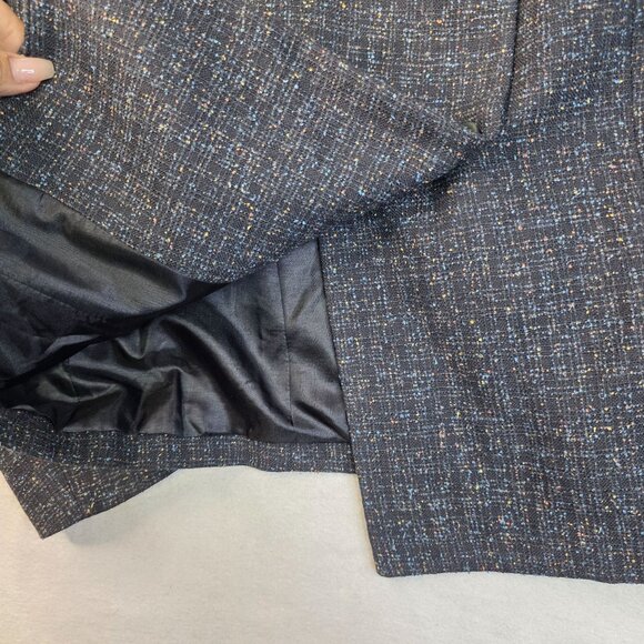 Pendleton Wool Silk Size 10 Jacket Double-Breasted Navy Speckled Tweed Deadstock - Picture 4 of 10